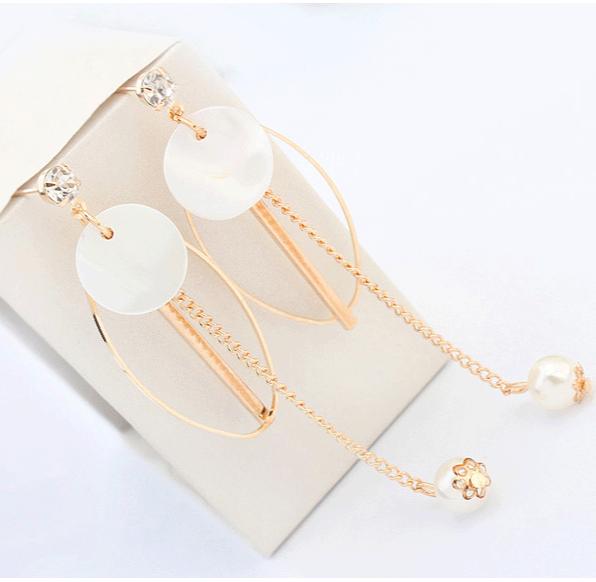 Anting Panjang Chain Long Diamond Earrings Geometric Jewelry Jan086