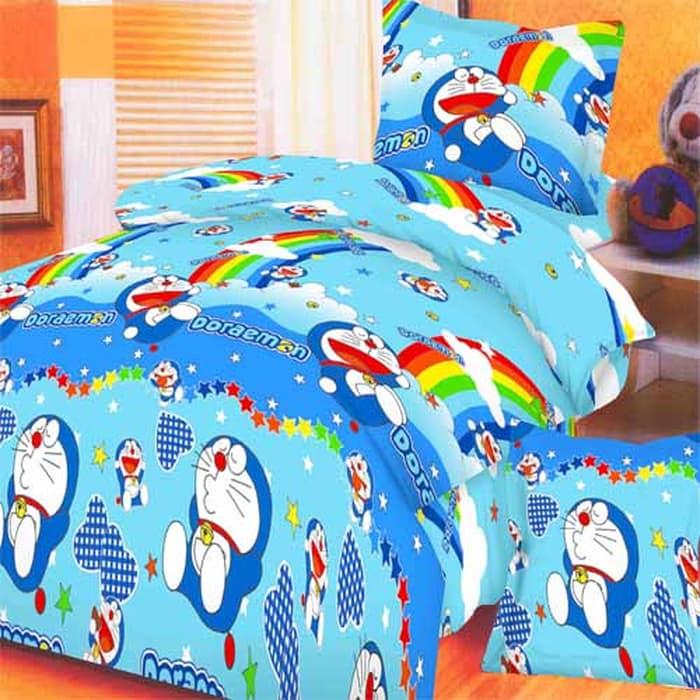 Rosewell Bedcover Microtex Disperse + Sp 180x200cm - Doraemon ||| sprei kintakun my love kintakun 180x200 bonita polos lady rose katun jepang waterproof 160x200 bed cover set california