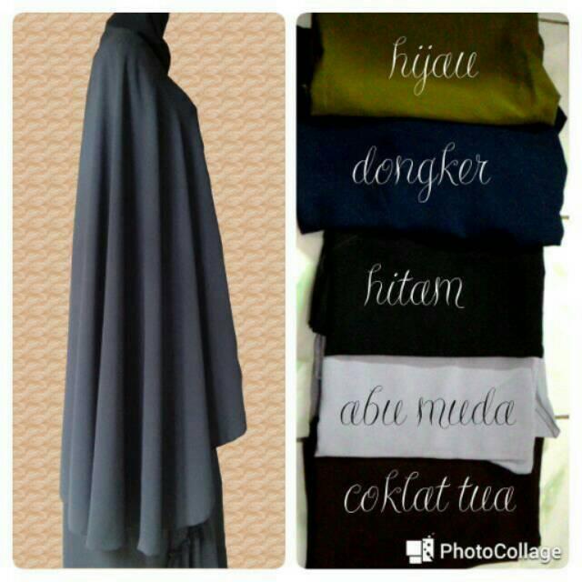 Jilbab khimar syar'i zaidun (bahan Jetblack pet)