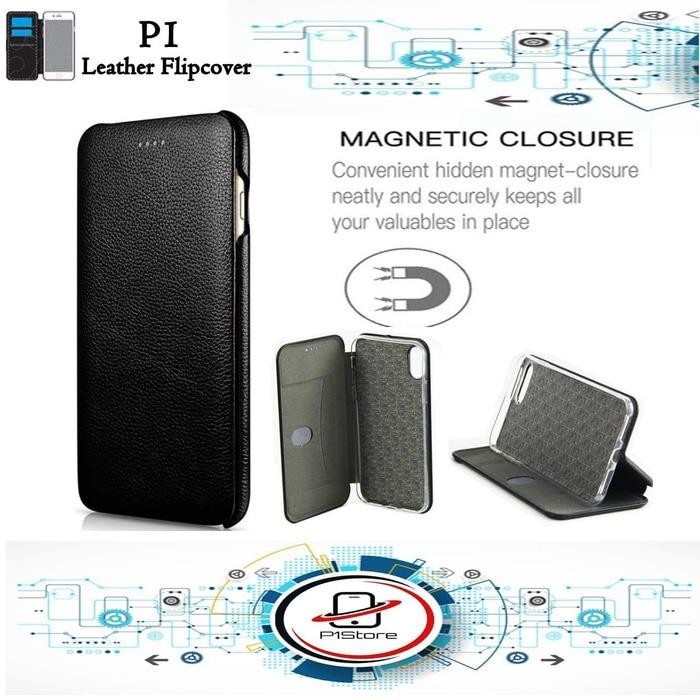 P1 Sarung Kulit Samsung Note 5 Leather Case Flip Cover Wallet Flip