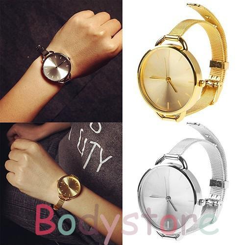 Jam Tangan Quartz Analog Dengan Strap Ultra Tipis