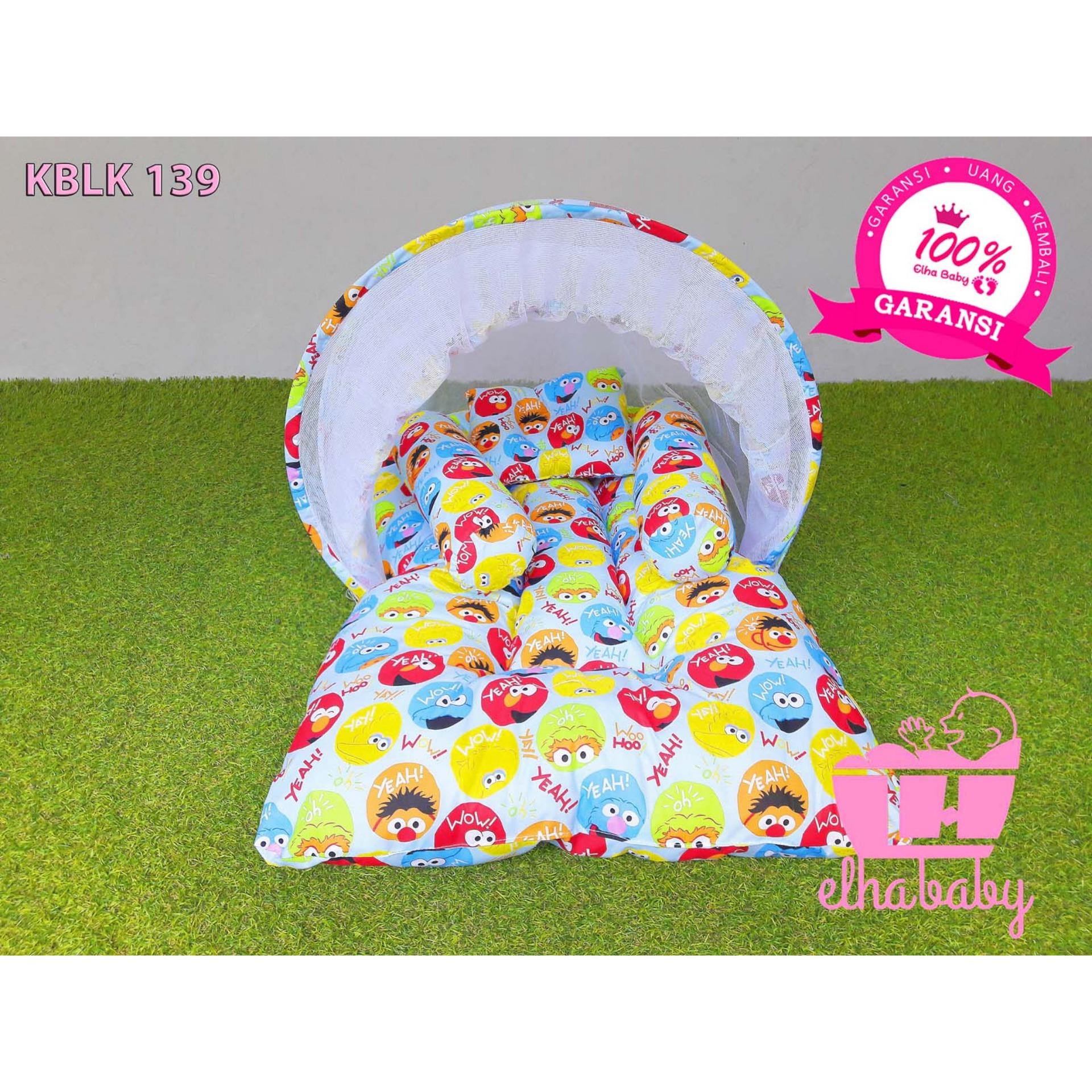 Grosir Elhababy KBLK 139 Kasur Bayi Lipat Kelambu Sesame Street Elmo Edisi 2 I Tempat Tidur Bayi I Babyshop