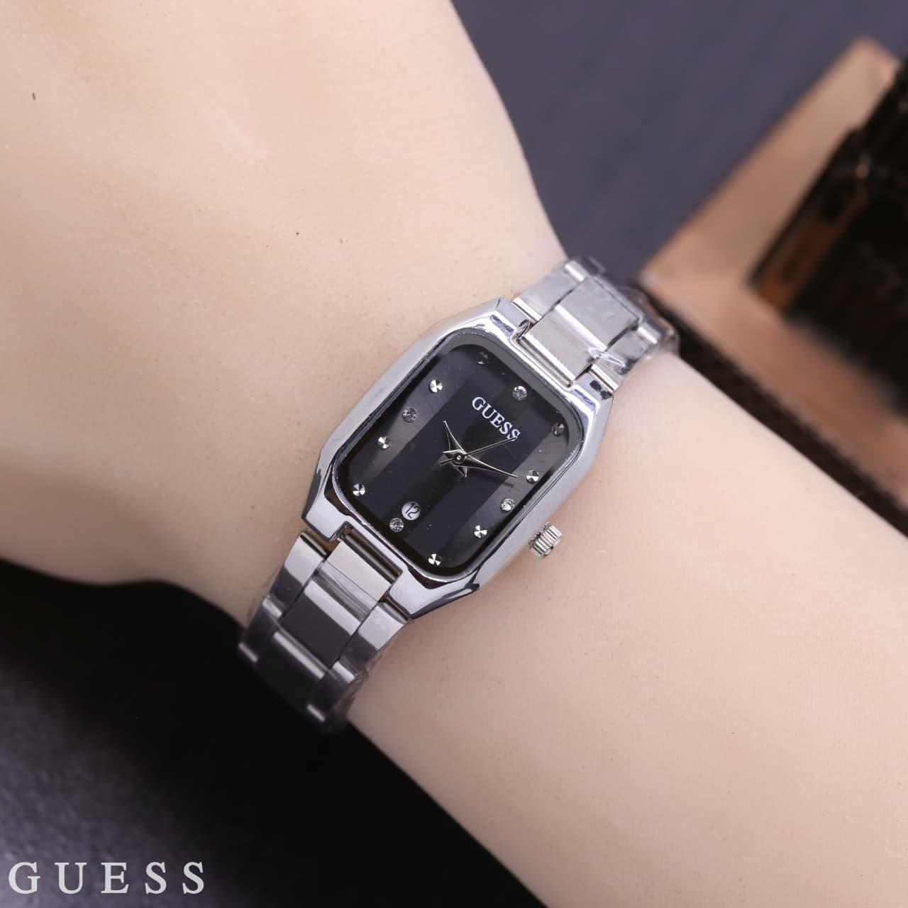 Jam Tangan GUESS WANITA KOTAK SQUARE RANTAI