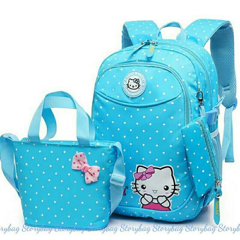 Tas Ransel Sekolah Anak TK SD SMP Hello Kitty & Gajah