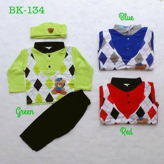 setelan baju bayi anak laki laki muslim koko / Baju koko / celana / peci