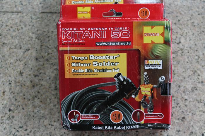 Kabel Antena TV Tanpa Booster Kitani 5C- Panjang 15M Merk KITANI