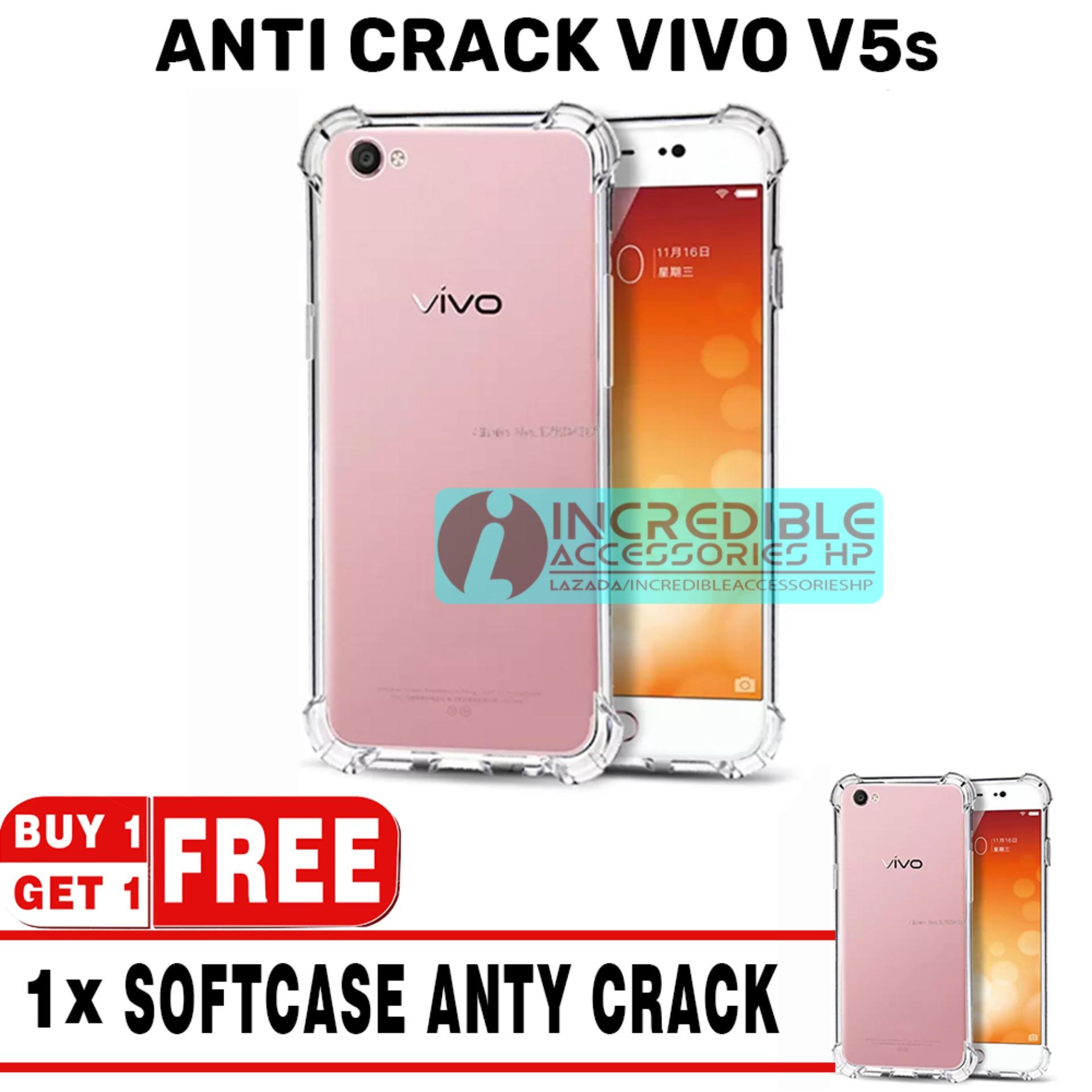 BUY 1 GET 1 Case Anti Shock / Anti Crack Elegant Softcase for Vivo V5s - White Clear