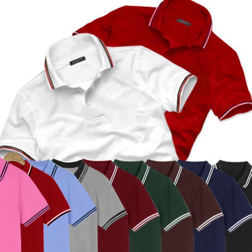 Polo Shirt Multiwarna Lengan Pendek Kaos Berkerah Atasan Pria Wanita Lacos Pique Lacos