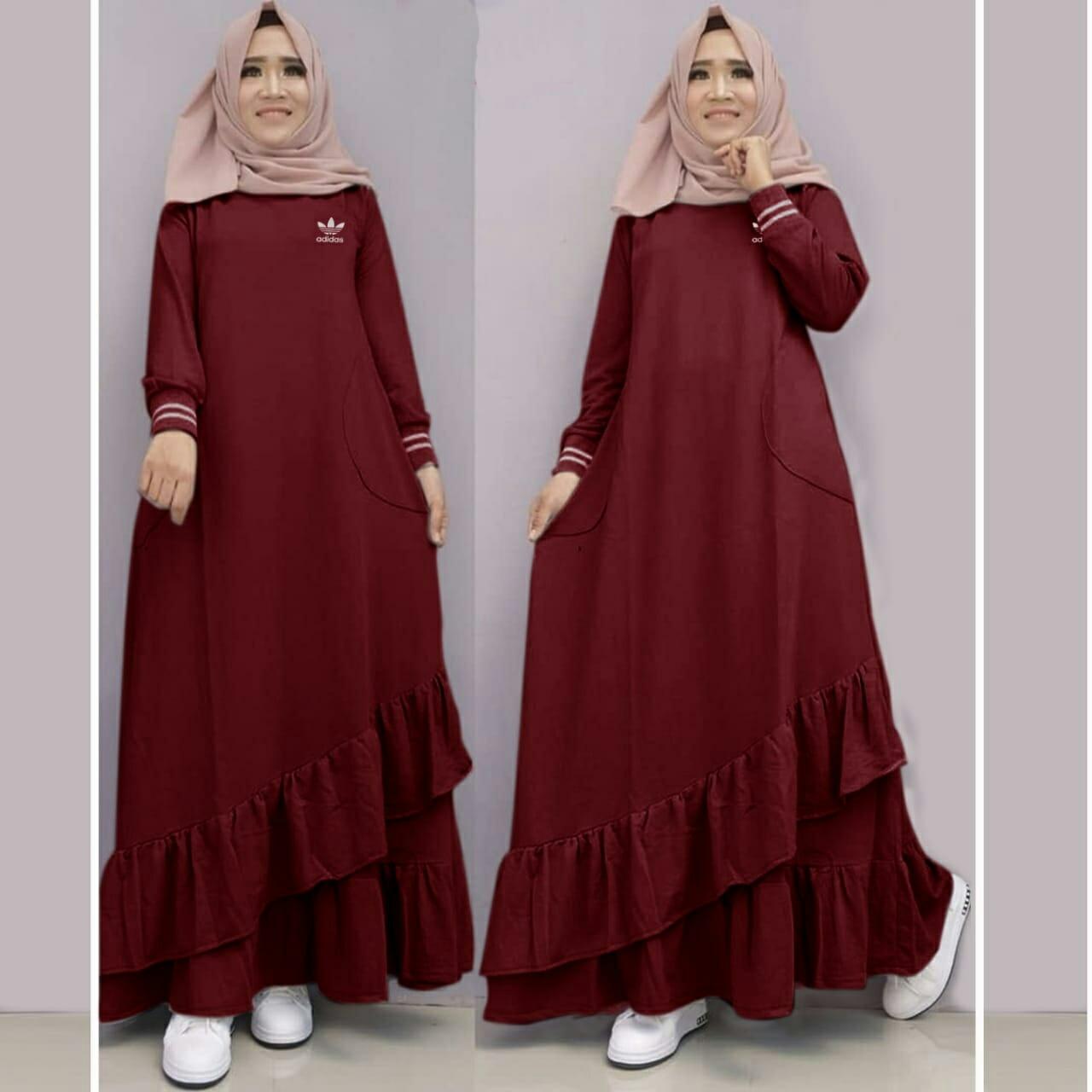 DoubleC Fashion Maxi adidas / Gamis Panjang / Pakaian Muslim / Dress Panjang / Maxi DoubleC Fashion Maxi adidas / Gamis Panjang / Pakaian Muslim / Dress Panjang / Maxi
