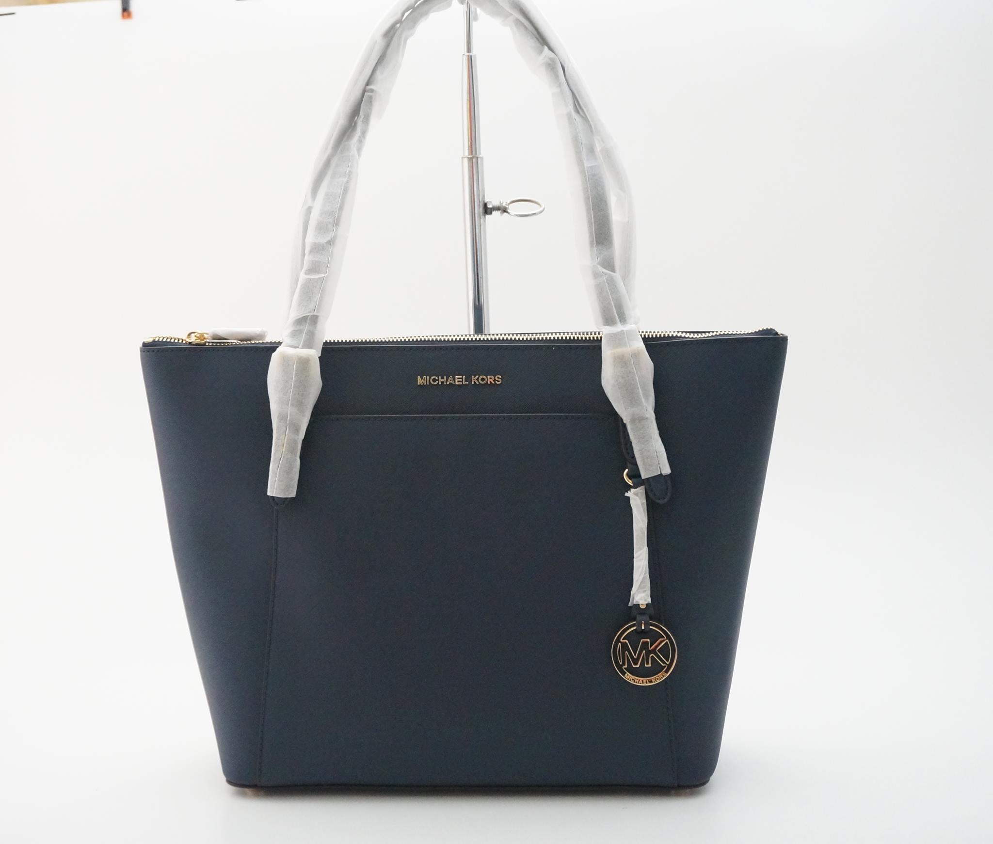 MICHAEL KORS CIARA LARGE TOTE NAVY
