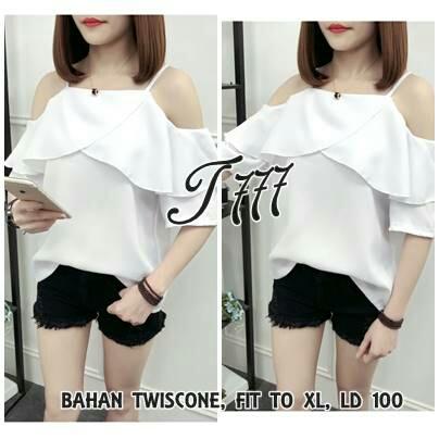J&C Blouse Kate Rina / Blouse Off Shoulder / Blouse Twistcone / Blouse Bahu Terbuka / Atasan Wanita / Atasan Off Shoulder / Mini Blouse / Baju Sexy / Atasan Bahu Terbuka