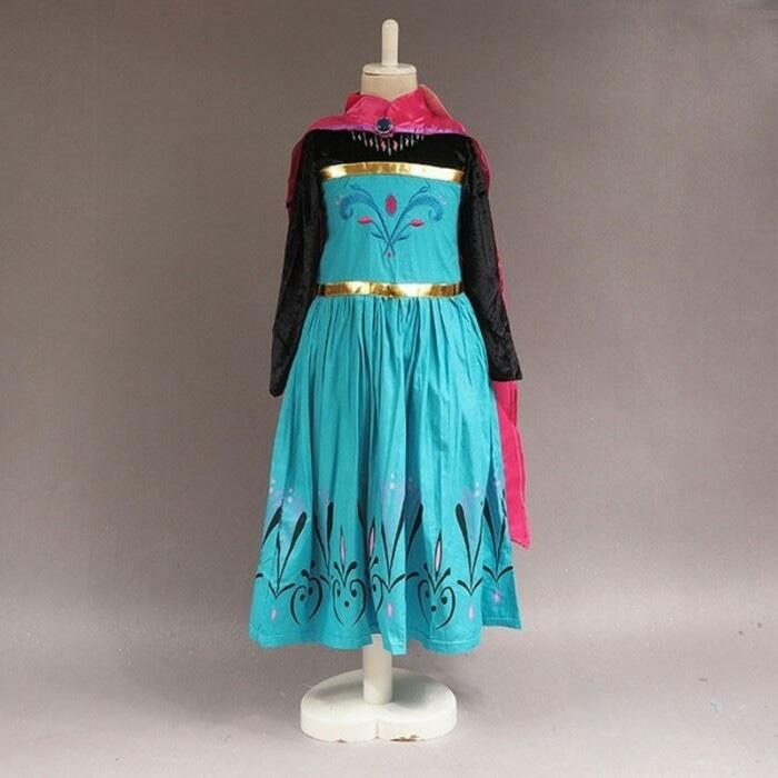Baju Dress Kostum Elsa Frozen Jubah Merah