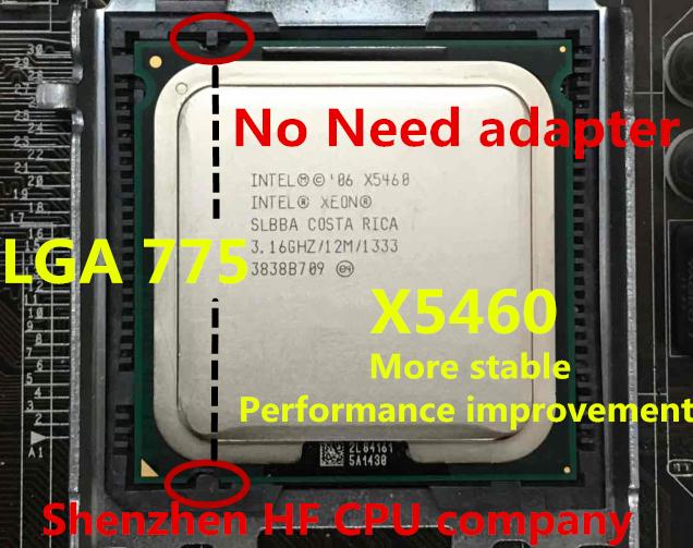 Intel Xeon X5460 Processor 3.16GHz 12MB 133Hz xeon 775 cpu Close to q9650 works on LGA775 mainboard no need adapter