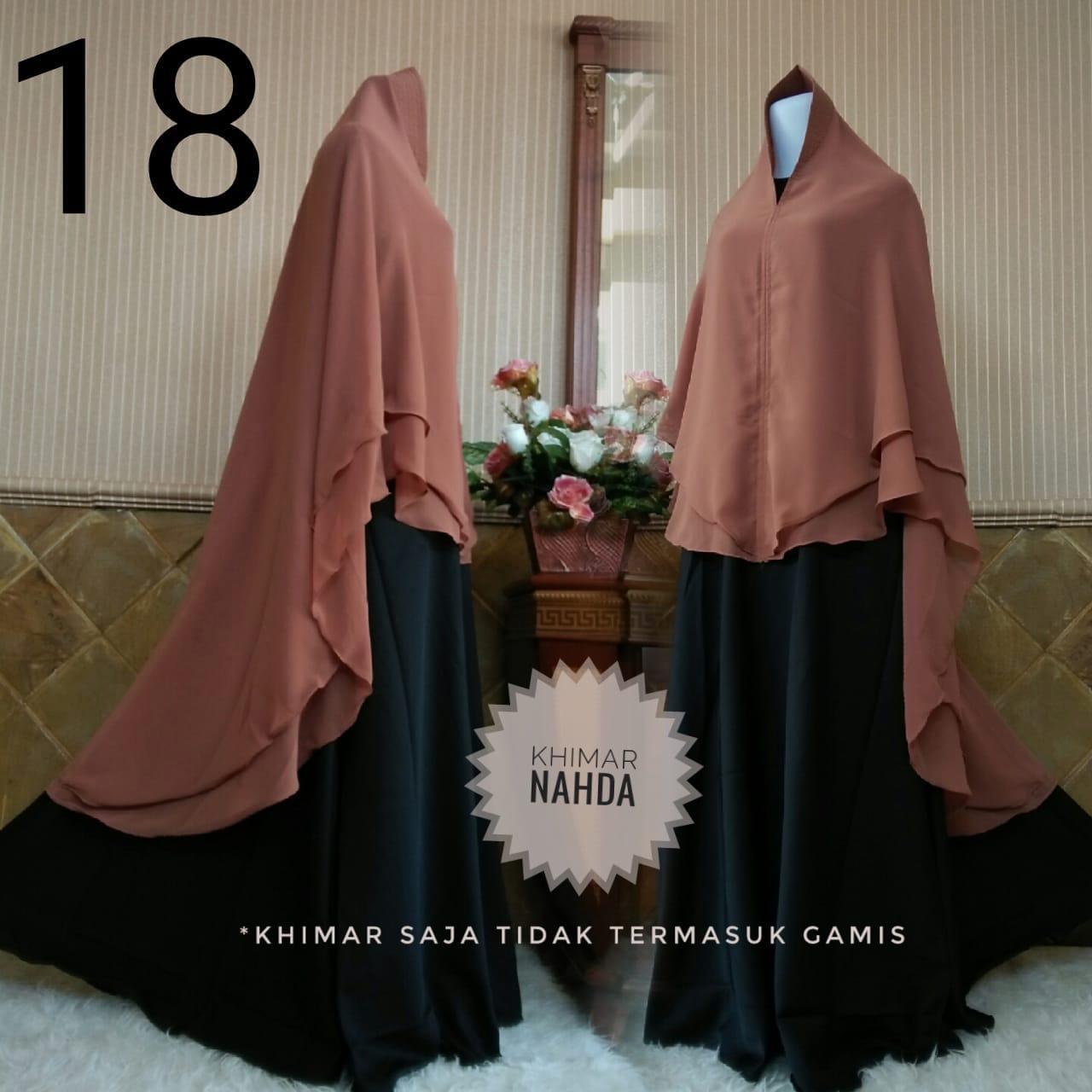 Lonicsgamis Khimar syari nahda jilbab ceruty kgimar 2layer hijab murah