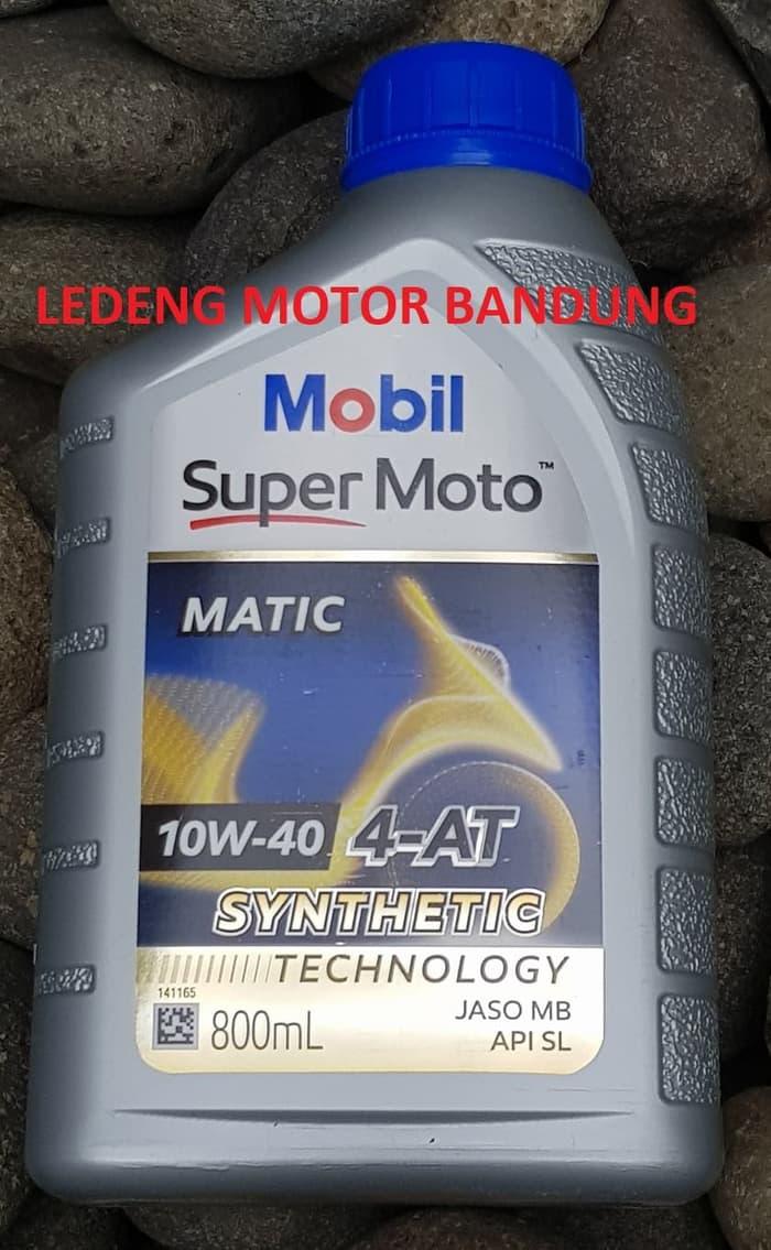 Mobil Super Moto Oli Motor Matic 10w40 API SL JASO MB 800ml