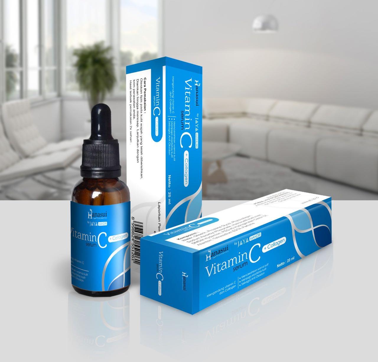 Hanasui Serum Vitamin C + Collagen By Jaya Mandiri BPOM Biru