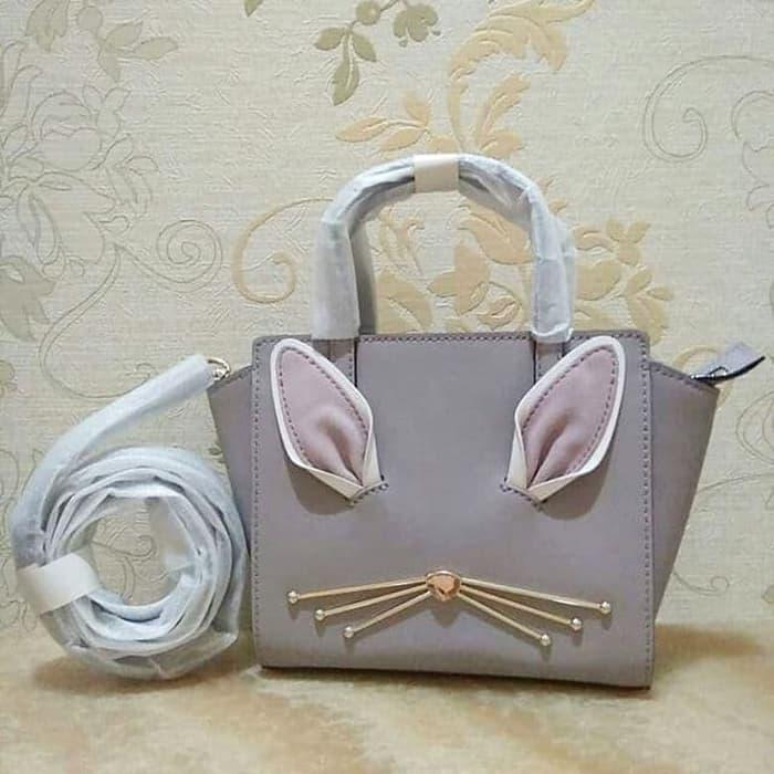 Tas Kate Spade Hayden Bunny Rabbit Grey Original