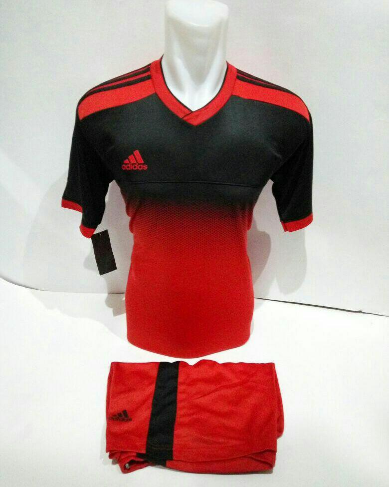 Baju Kaos Olahraga Jersey Setelan Bola Futsal Voli Ad 04 merah