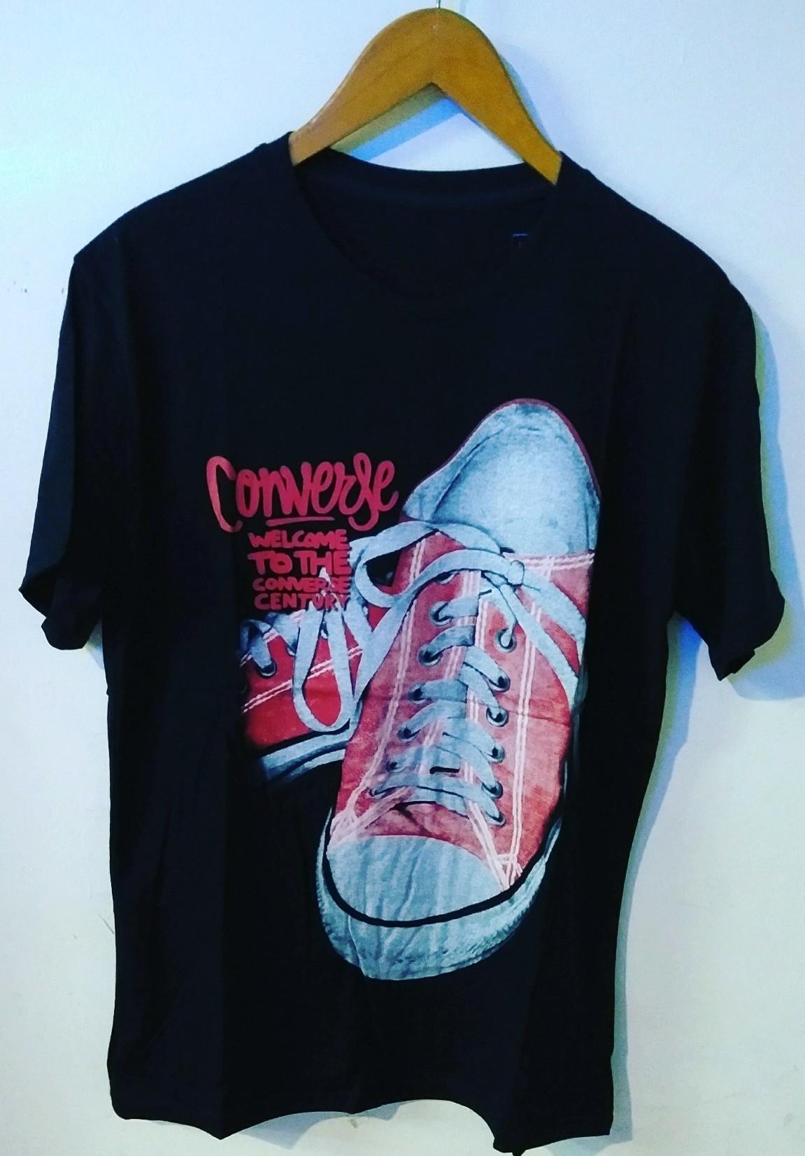 Amazon Distro-kaos distro T-shirt distro fashion 100% soff cotton combed 30s kaos pria kaos fashion baju distro T-shirt gambar SEPATU CONVERSE MERAH kartun marvel sablon plastisol atasan pria wanita katon simple keren cowok cewek pakaian distro