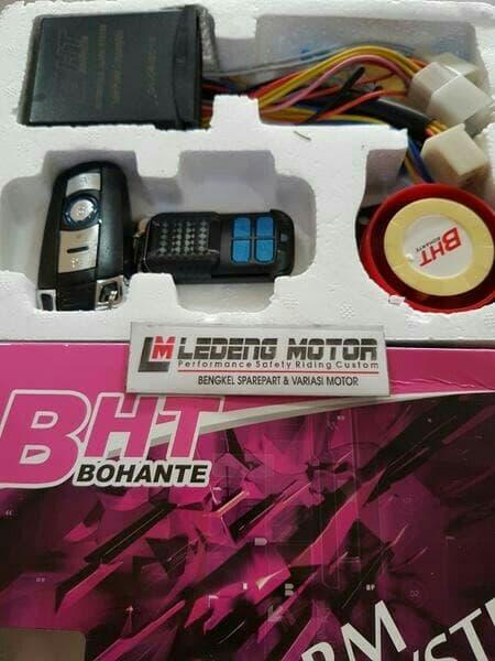 ALARM REMOTE MOTOR BHT / BOHANTE | ( gembok alarm motor anti maling koper sepeda pagar cakram kinbar kode tas mobil clock rumah sensor gerak pintu digital remote lock bht ) |