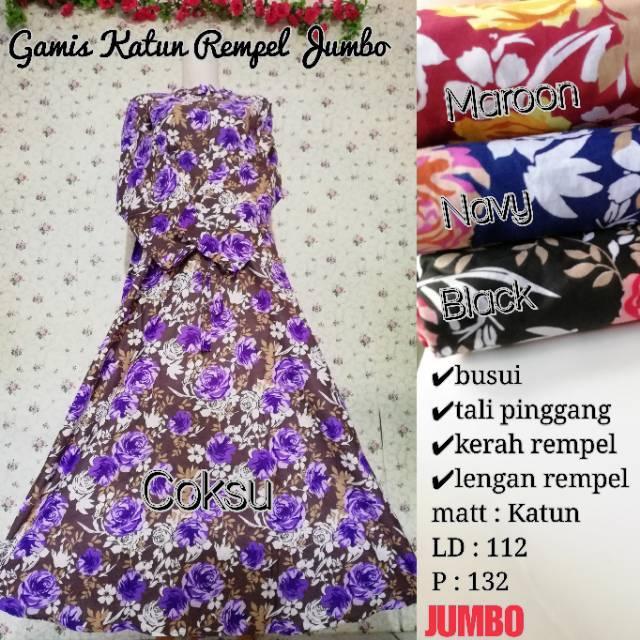 GAMIS KATUN REMPEL BUSUI JUMBO BELI SERI MIN 4PCS