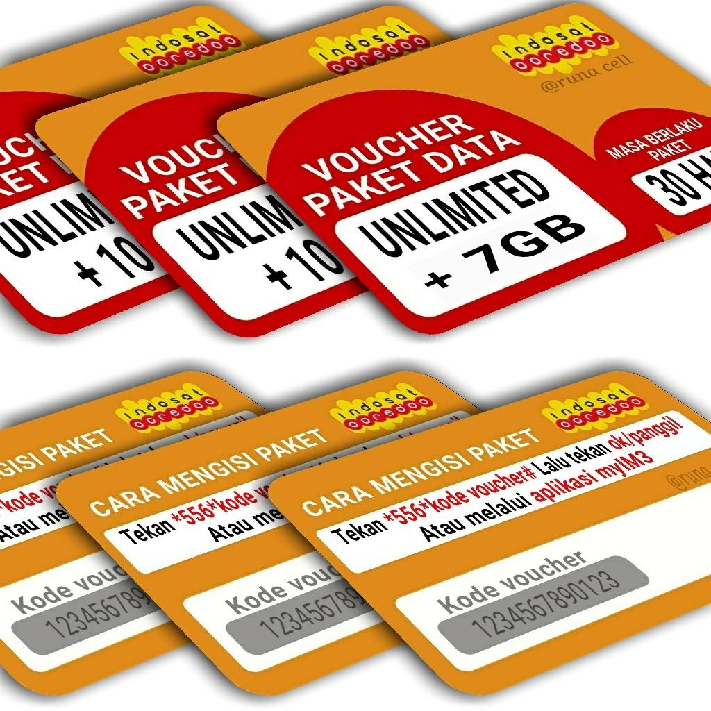 Voucher paket data indosat unlimited +7GB