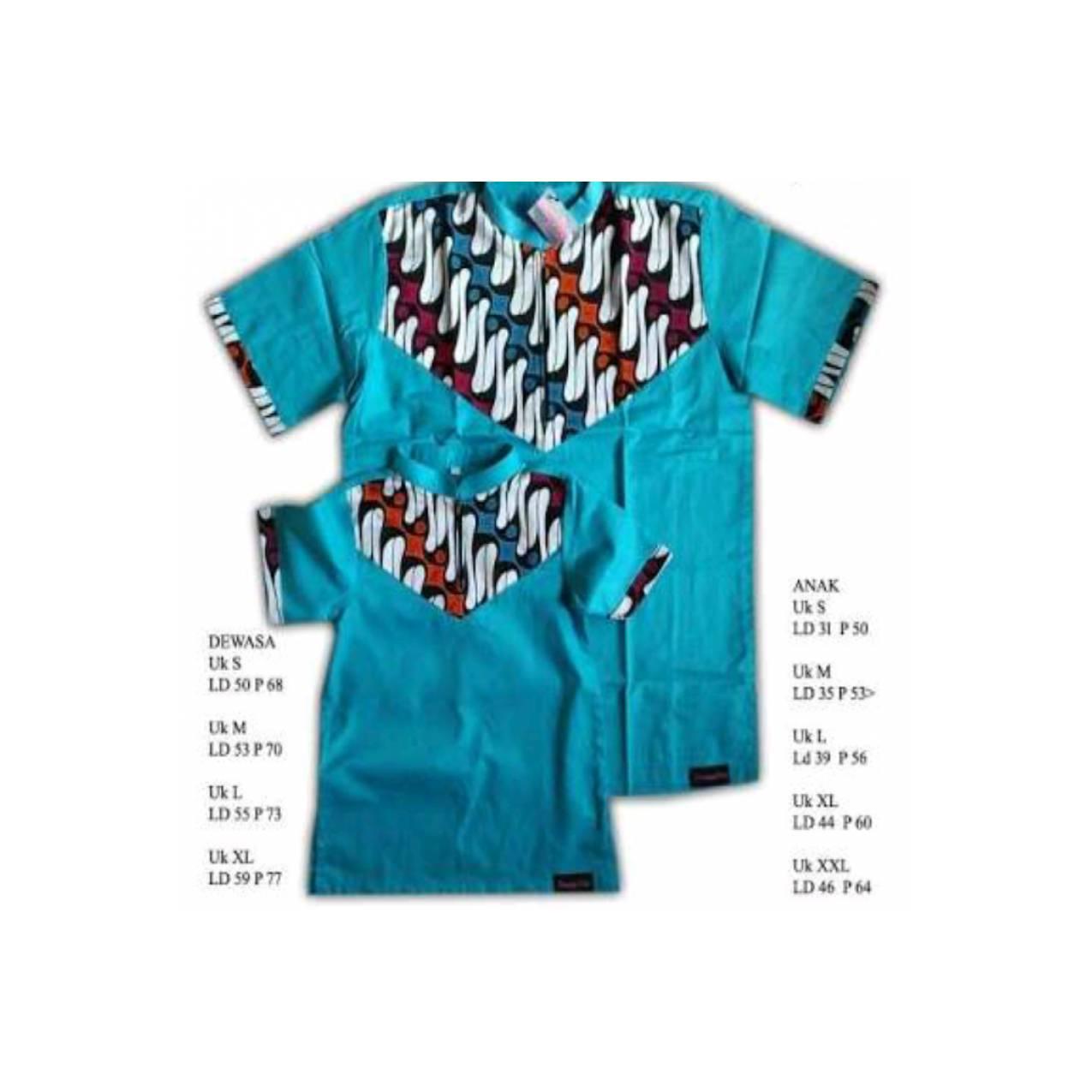 BAJU KOKO COUPLE AYAH DAN ANAK BAHAN KATUN - Merah Muda
