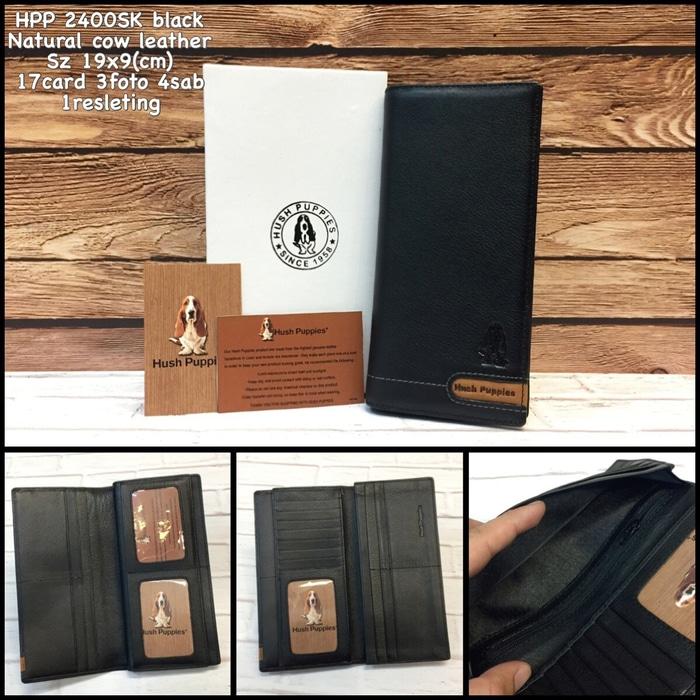 Diskon 10%!! Dompet Hush Puppies 2400Sk Black Replica Dompet Murah Dompet Kulit - ready stock