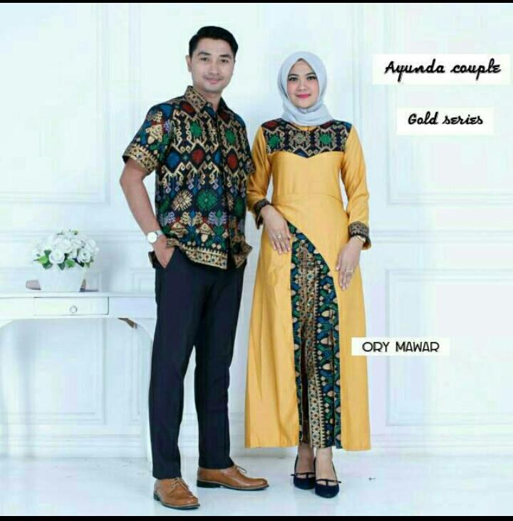 TERMURAH - Batik Couple / Couple Batik / Batik Sarimbit Ayunda Kuning