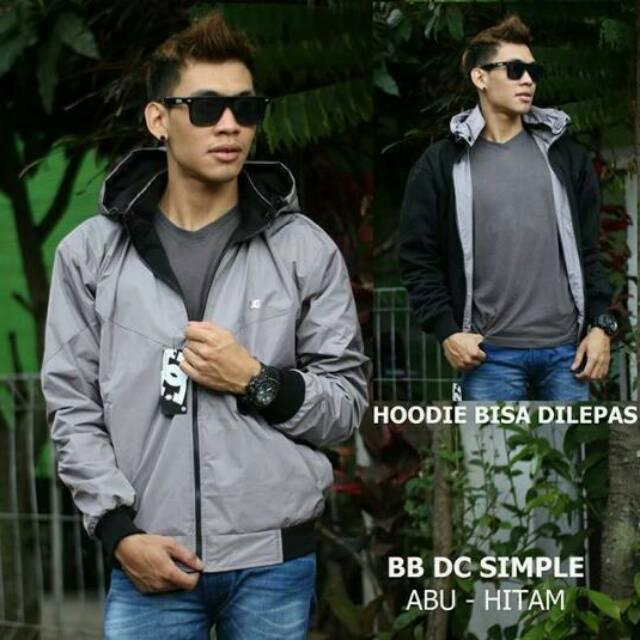 JAKET BB DC ABU MUDA HITAM