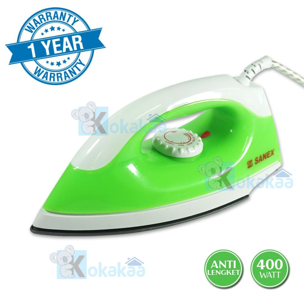 Sanex Setrikaan Iron Otomatis Anti Lengket Setrika Listrik S-111X - Hijau