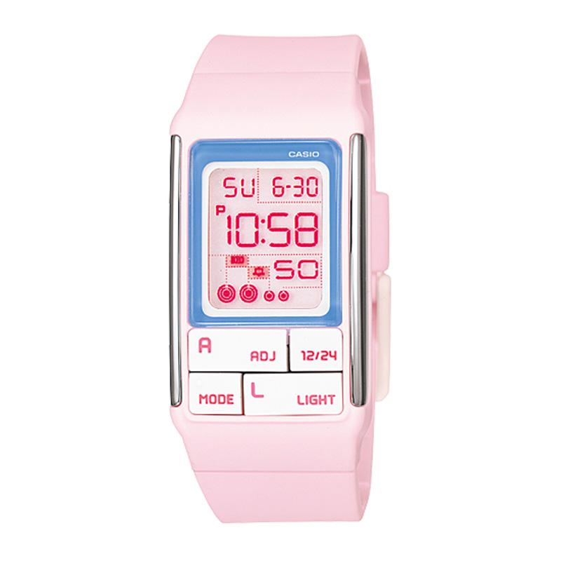 Casio Poptone LDF-51-4A - Jam Tangan wanita - Pink - Strap Resin