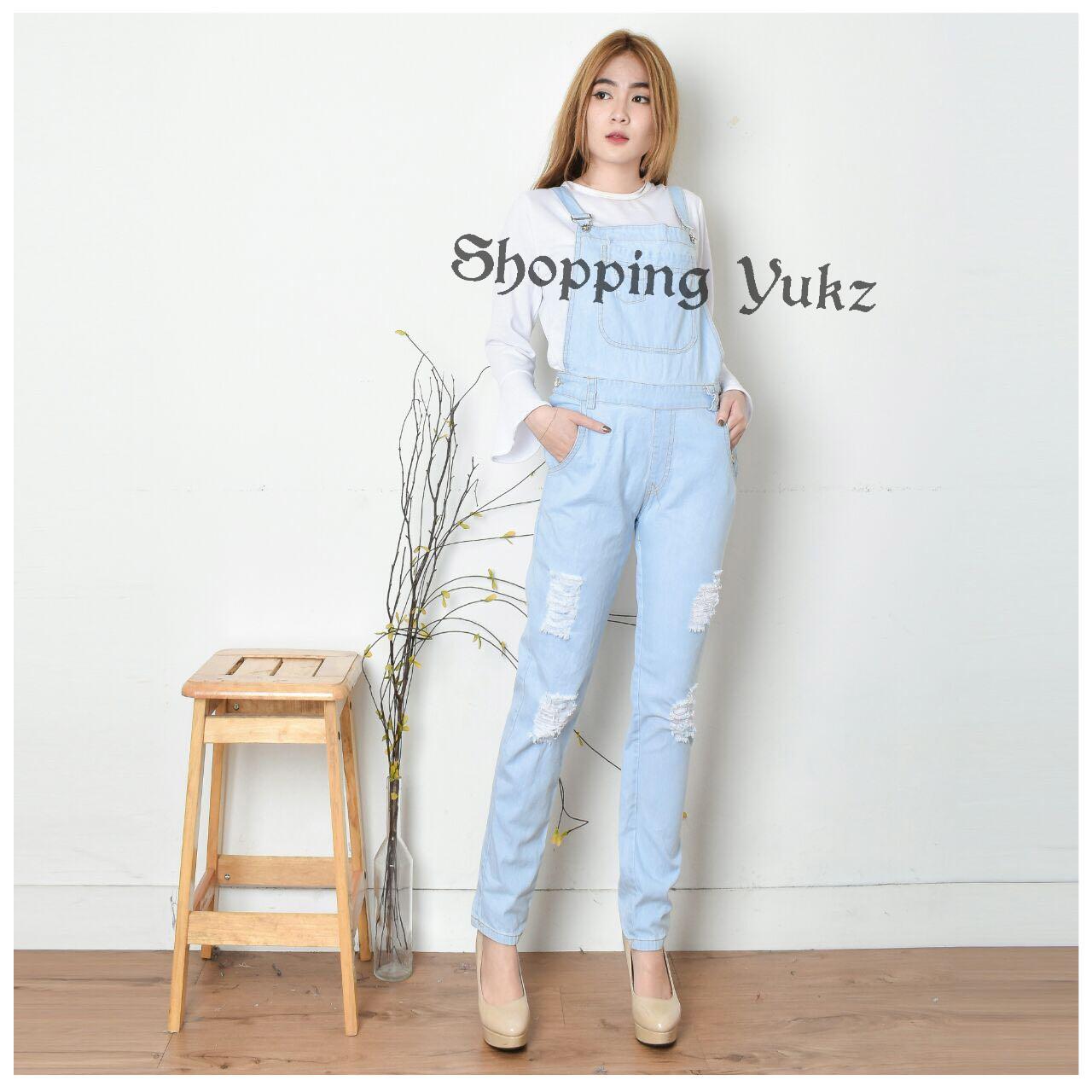 Shopping Yukz Overall Jumpsuit Jeans Denim Hijab Wanita EMNA (Tanpa Inner+Jilbab)/Baju Kodok Jeans Muslim /Jumpsuit Jeans Hijab/Ripped Jeans/Jumpsuit Denim Wanita/Jumpsuit Murah/Jumpsuit Muslim/Jumpsuit Panjang/Jumpsuit Hijab/Jumsuit Wanita/Jumsuit Denim