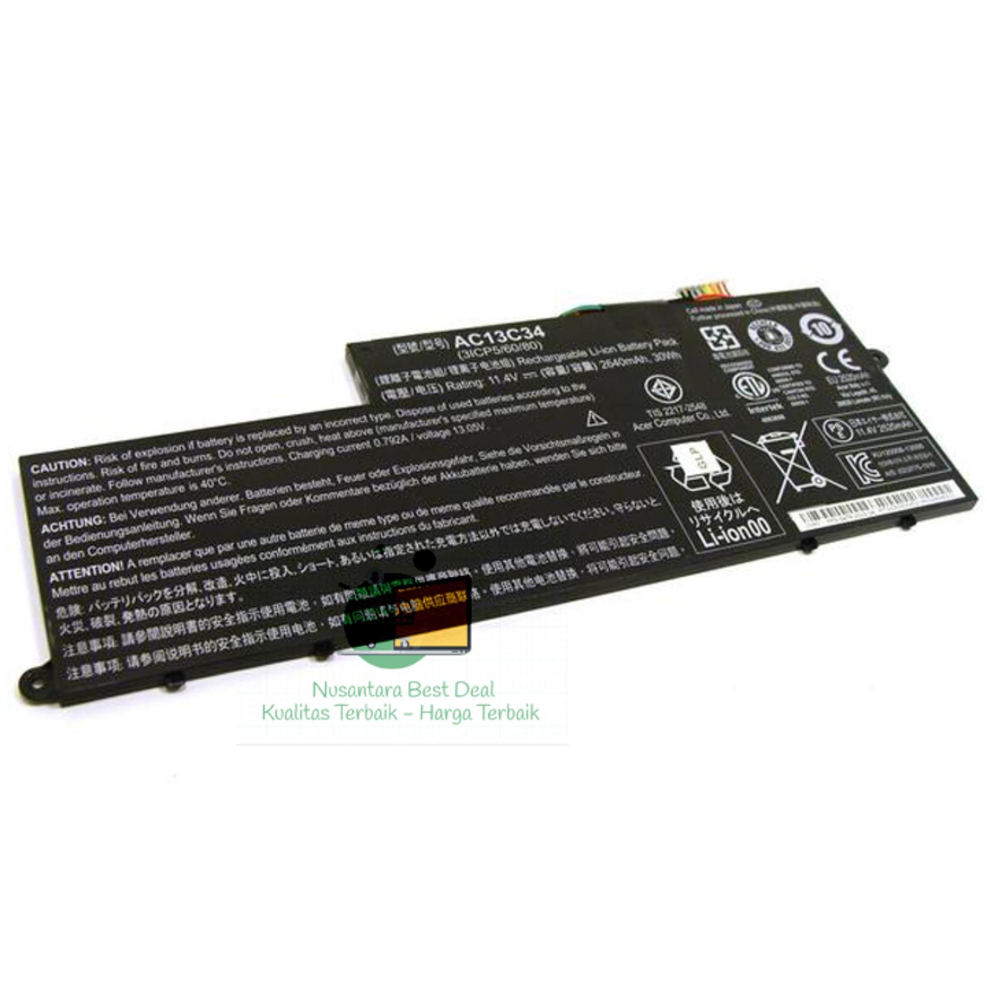 Baterai / Batre Laptop Acer Aspire E3 ES1 V3 V5 AC13C34 Ori