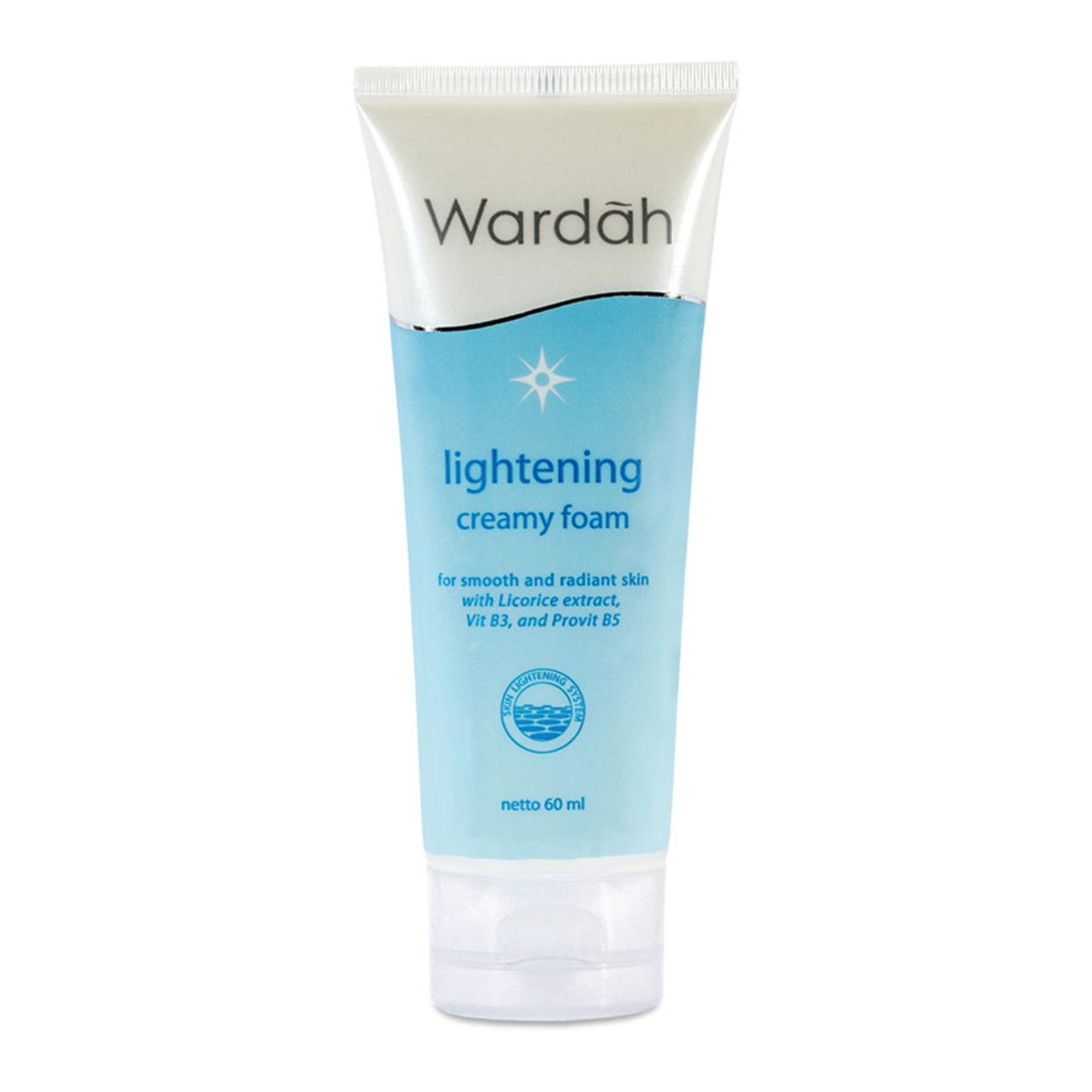 Wardah Lightening creamy Foam / For Smooth And Radiant Skin 60ml - Biru