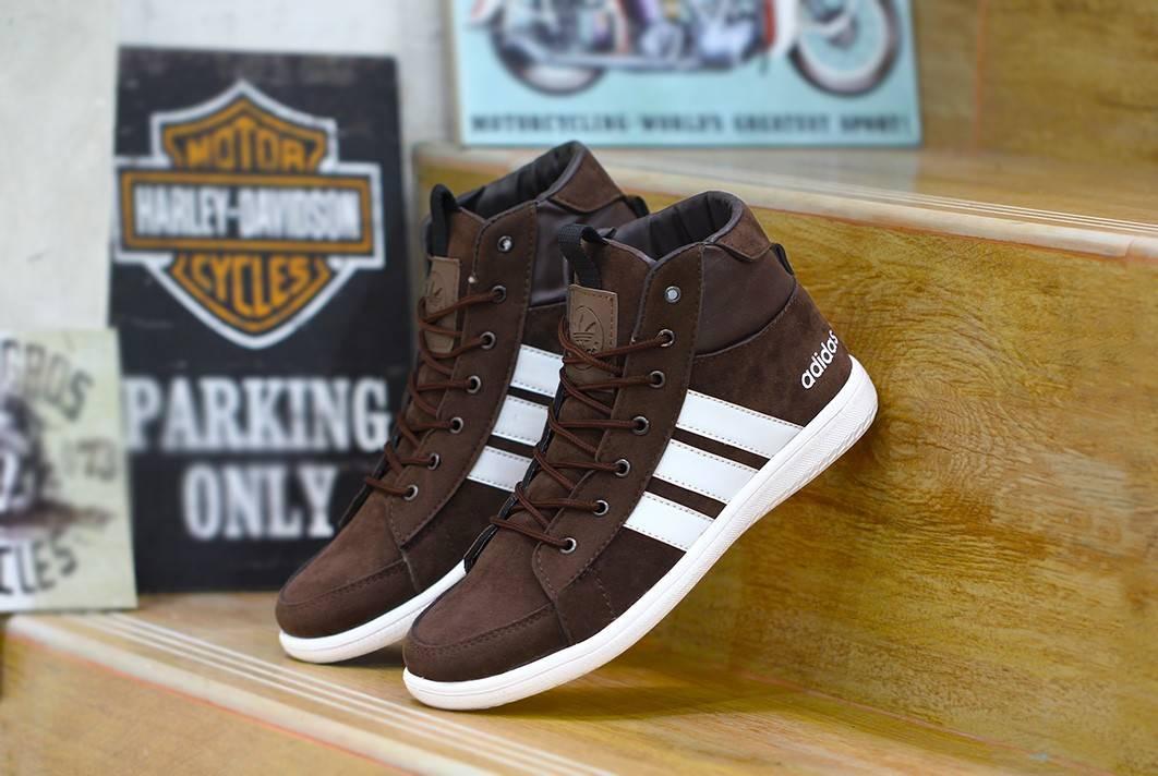 Sepatu Fashion Pria Sepatu Sneakers Adidas Neo High Original Handmade Keren Trendy
