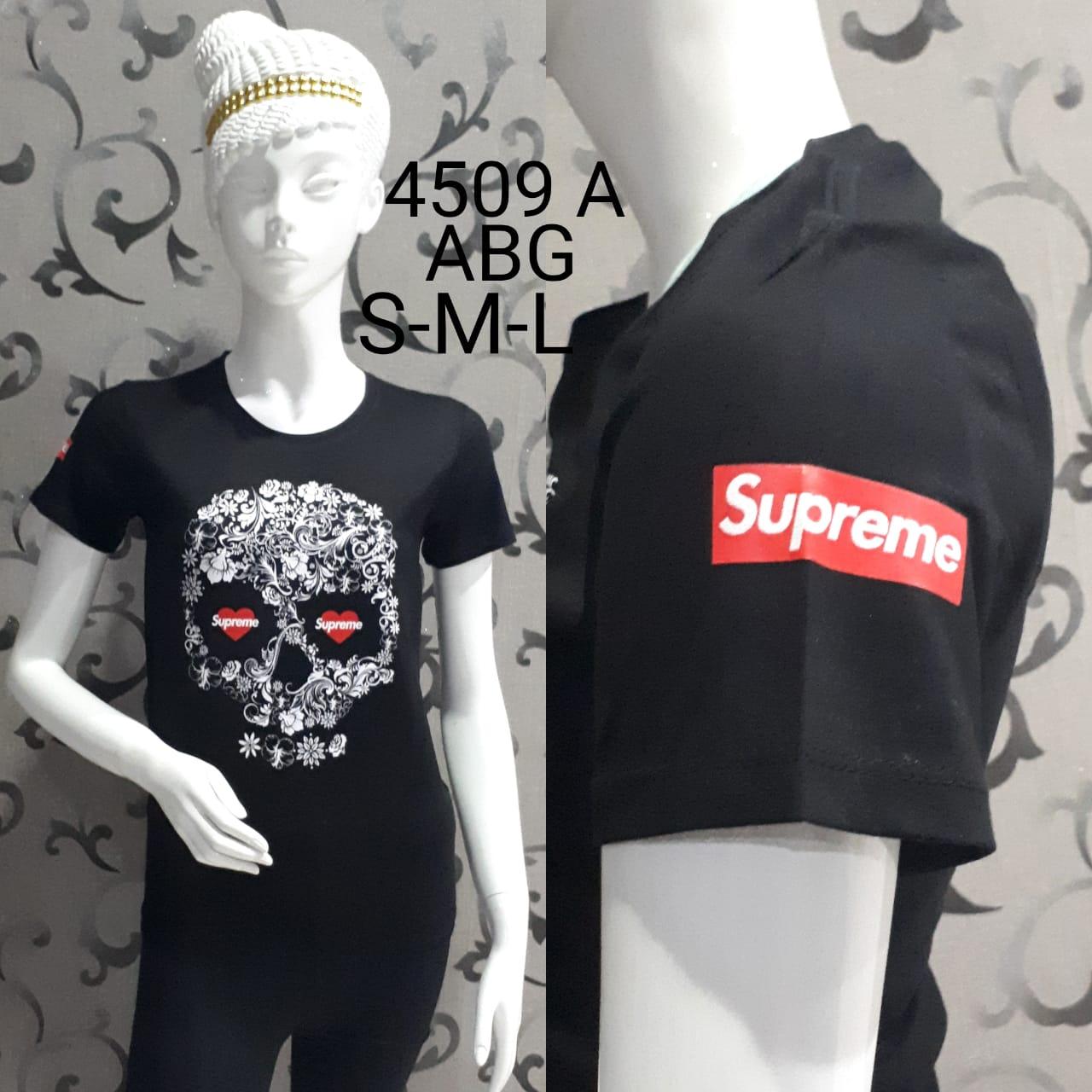 SR Distro Kaos T-Shirt Distro Wanita Premium Quality Supreme Skull
