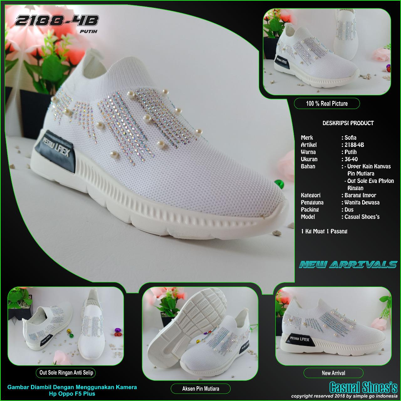 Sofiya sepatu sneakers wanita import 2188 -4 36-40