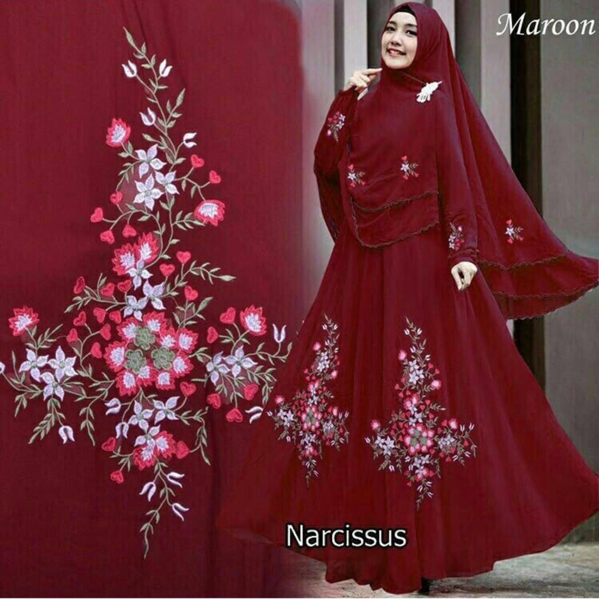 F Fashion Maxi Syari Hijab Bergo Narcisus / Dress Muslimah / Hijab Muslim / Gamis Syari / Baju Muslim / Fashion Muslim / Dress Muslim / Fashion Maxi / Setelan Muslim / Atasan Muslimah