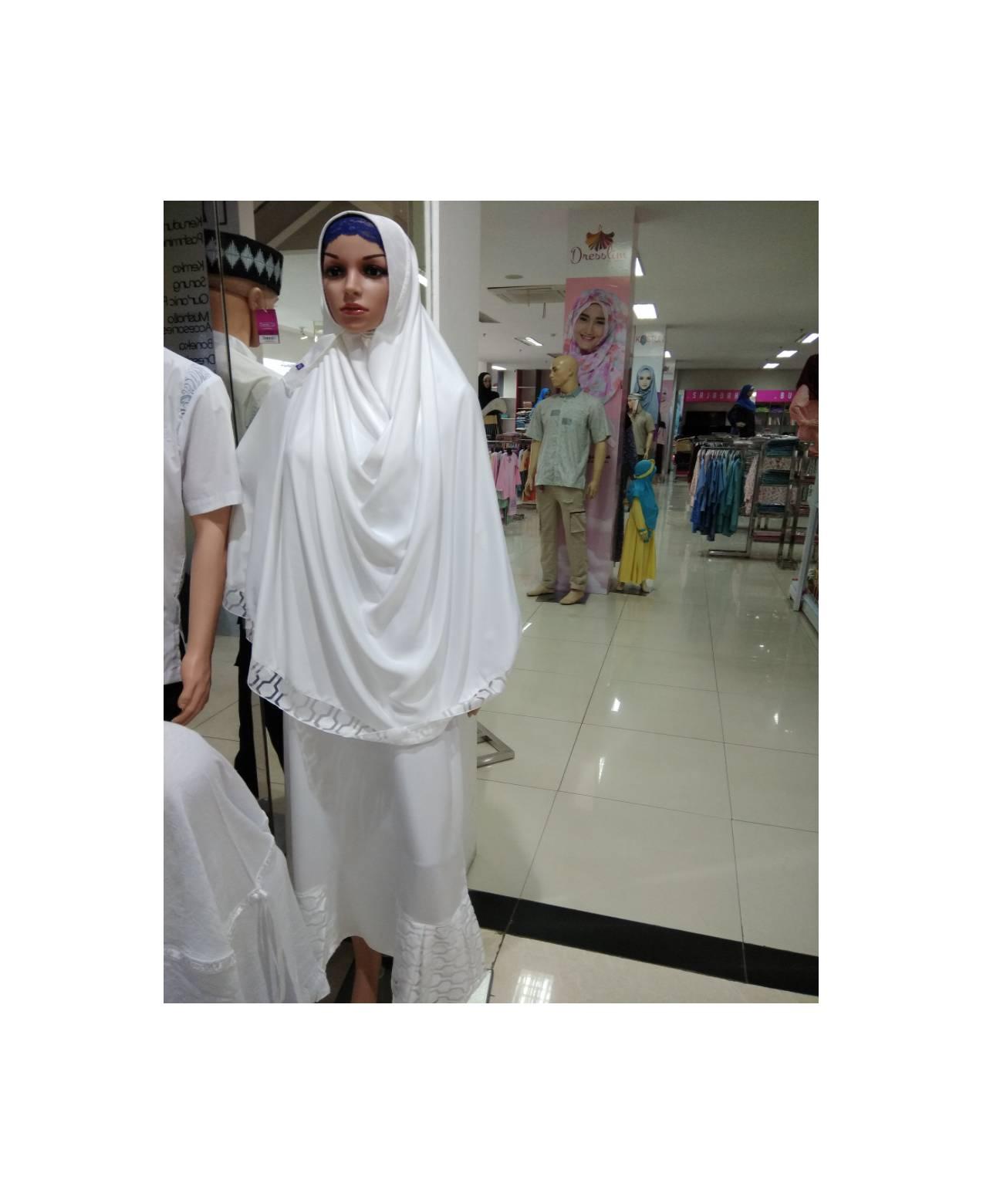 Gamis satu paket kerudung Rabbani original murah