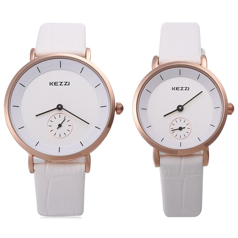 Kezzi KW-1080 Beberapa Kuarsa Jam Tangan Sepanjang Tombol Penyetel dengan Kecil Kedua Tombol Penyetel Arloji