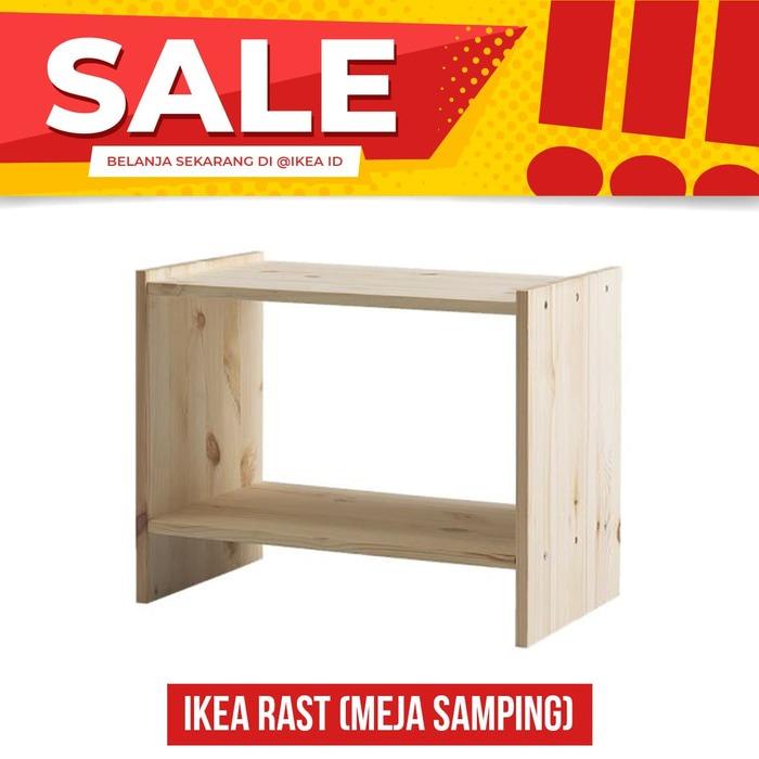 IKEA RAST Meja samping tempat tidur, kayu pinus