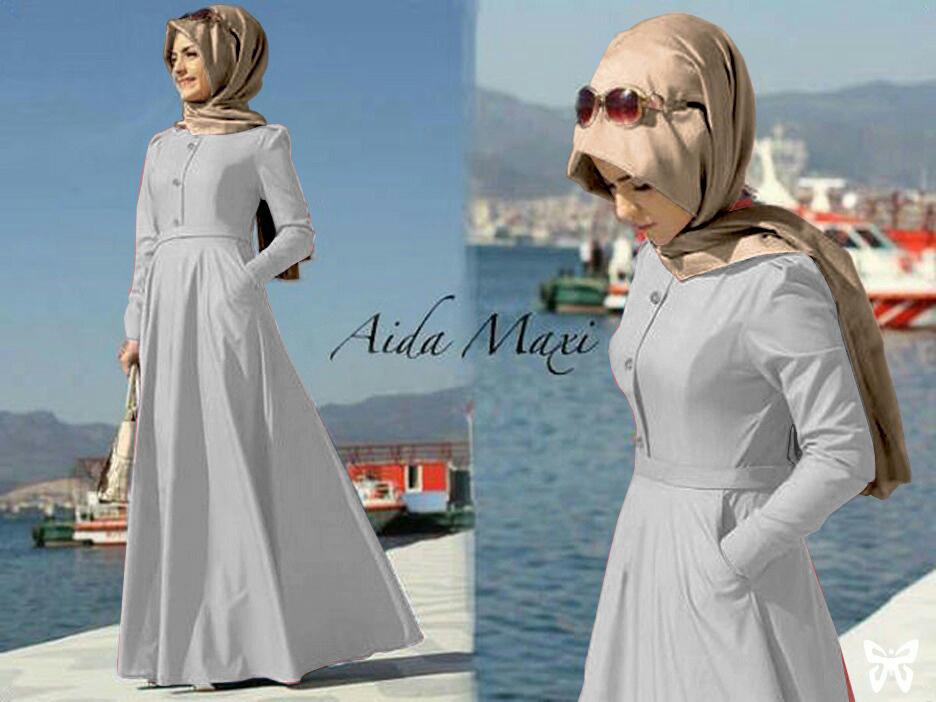 Gamis pesta - Baju gamis - Gamis wanita - Baju muslim wanita terbaru - Maxi Basic Pashmina Uk L - Maroon