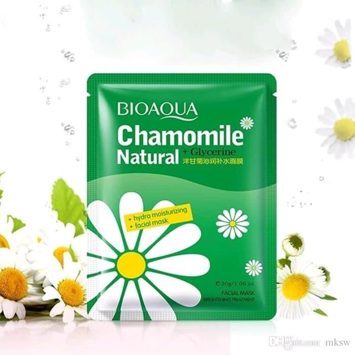 HOT SALE - |Bioaqua Chamomile Natural Face Mask Sachet| - PERWATAN WAJAH - MASKER WAJAH - PELEMBAB WAJAH - PENCERAH WAJAH - PENGONTROL MINYAK BERLEBIH - PENGECIL PORI-PORI - PEMUDAR KERUTAN - PENGHILANG JERAWAT - PENGANGKAT KOMEDO - 2 PCS - BEST SELLER