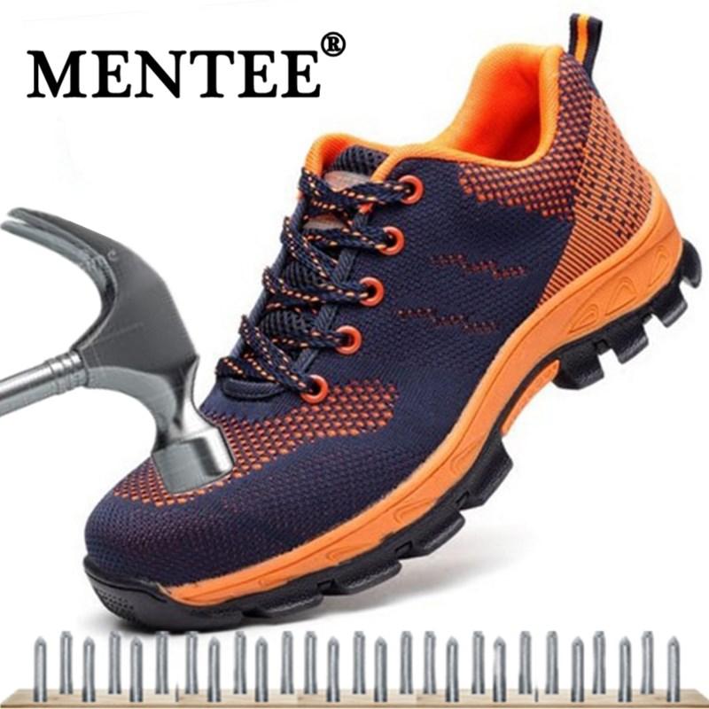 Mentee Ukuran Plus 36-46 Sepatu Keselamatan dan Situs Las Anti-Smashing Menusuk Debu Sepatu Kerja Safety pelindung Kaki Baja Pelat Baja untuk Membantu Tenaga Kerja