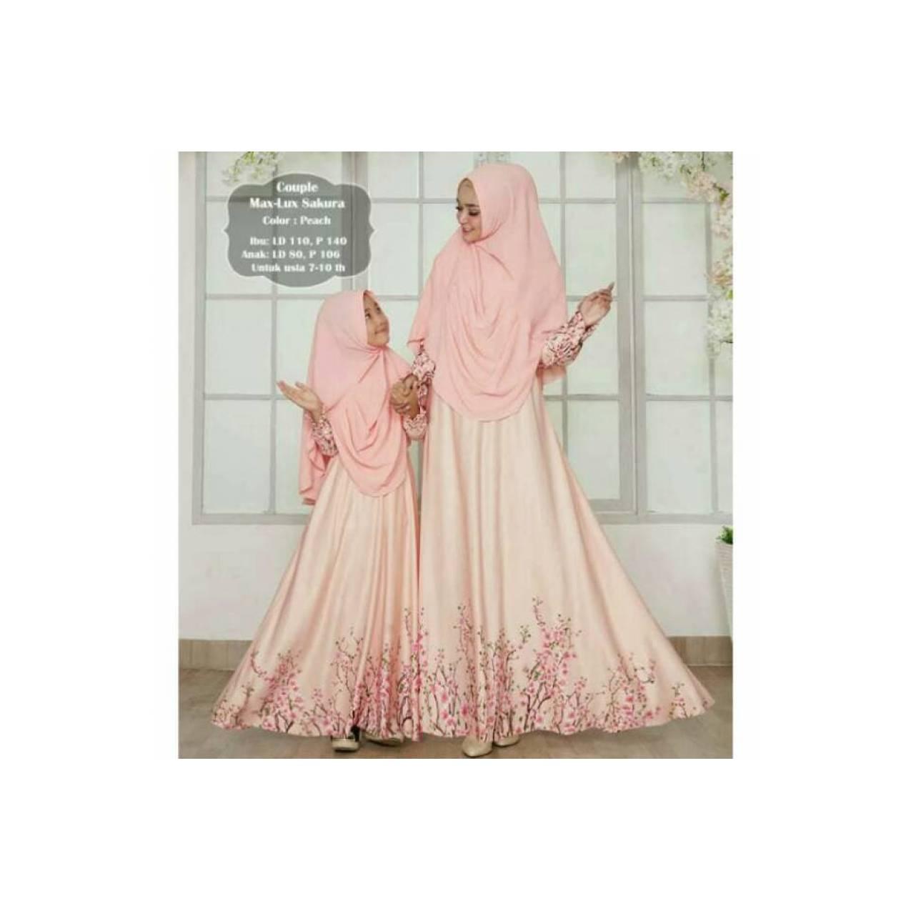 Ibu dan Anak Mom Kid Couple Ibu Anak Gamis Ibu Anak Baju Lebaran Baj
