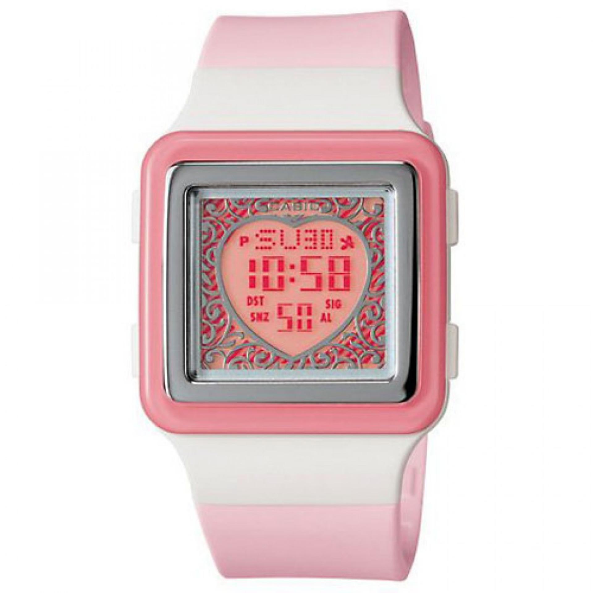 Casio Poptone LDF-21-4AVDR - Jam Tangan Wanita - Pink - Strap Rubber