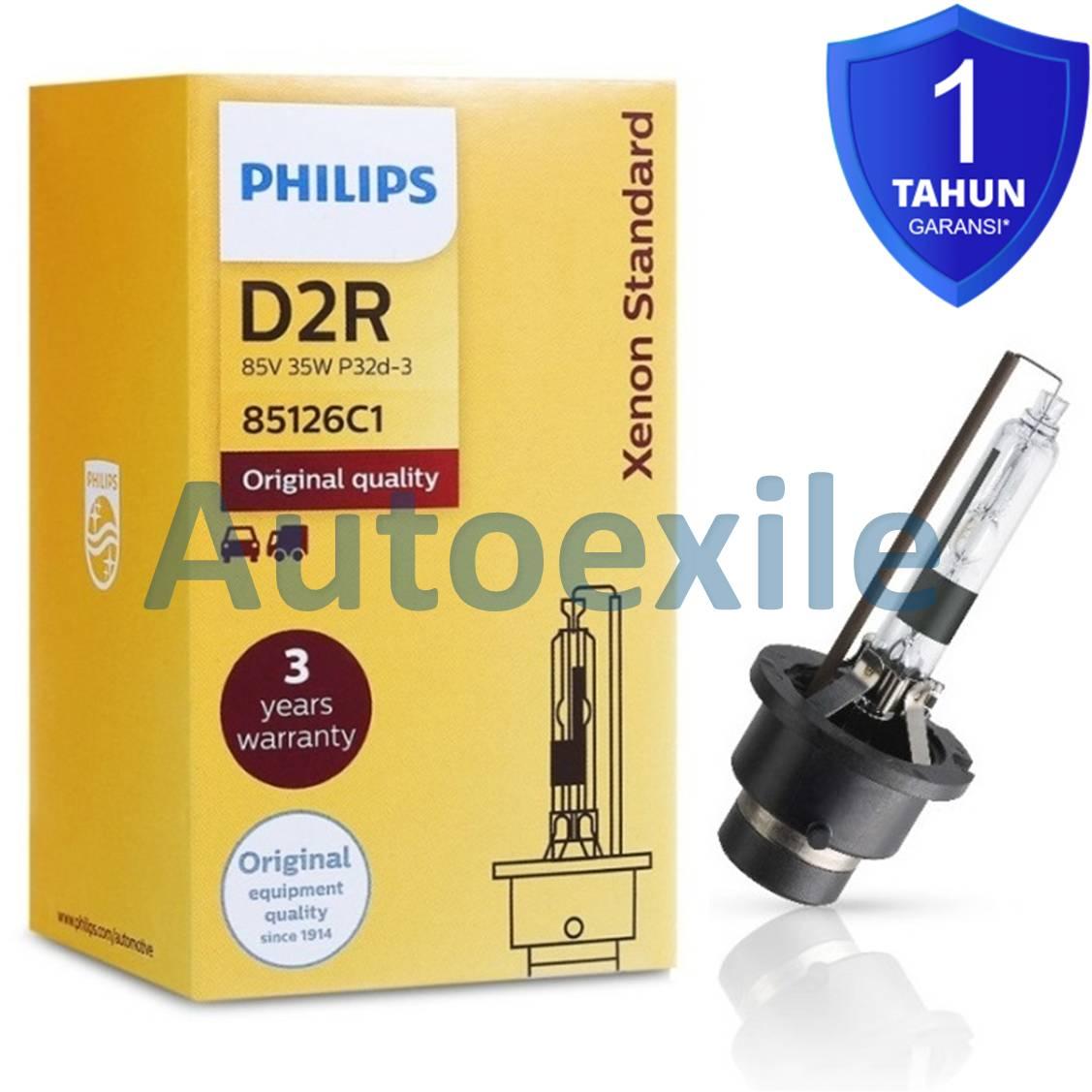 Philips Xenon Standard HID D2R 85V 35W 4200K Kuning Terang Garansi Original Lampu Depan Mobil Nissan Juke Avalon Alphard Noah All New Civic Stream Odessay Camry 2007