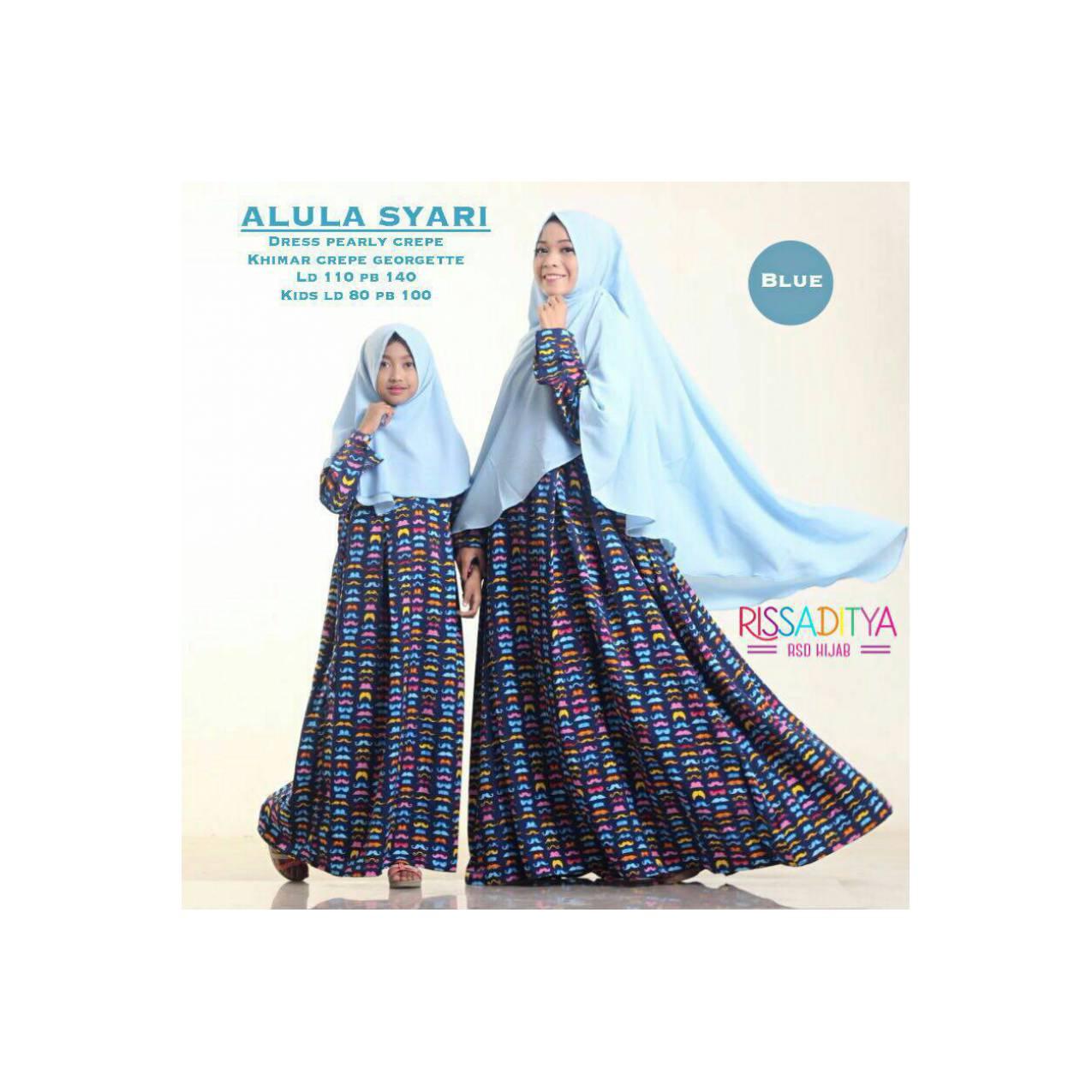 GROSIR MURAH COUPLE Alula SYARI IBU dan anak CREPE