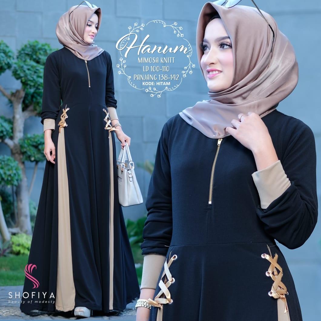 Baju Muslim Modern Gamis Hanum Dress Baju Wolfice Baju Terusan Wanita Gamis Casual Baju Panjang Baju Wanita Gamis Syari Baju Muslim Terbaru 2018